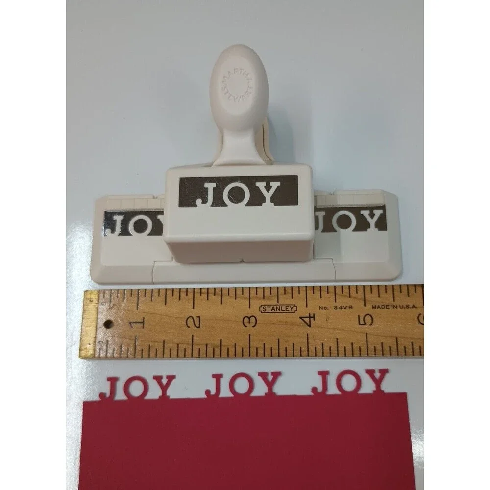 Martha Stewart JOY Folding Wing Edge Punch Holiday Cards Christmas Scrapbooking